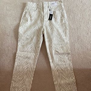 Never Worn Zebra Print High Waisted Jeans